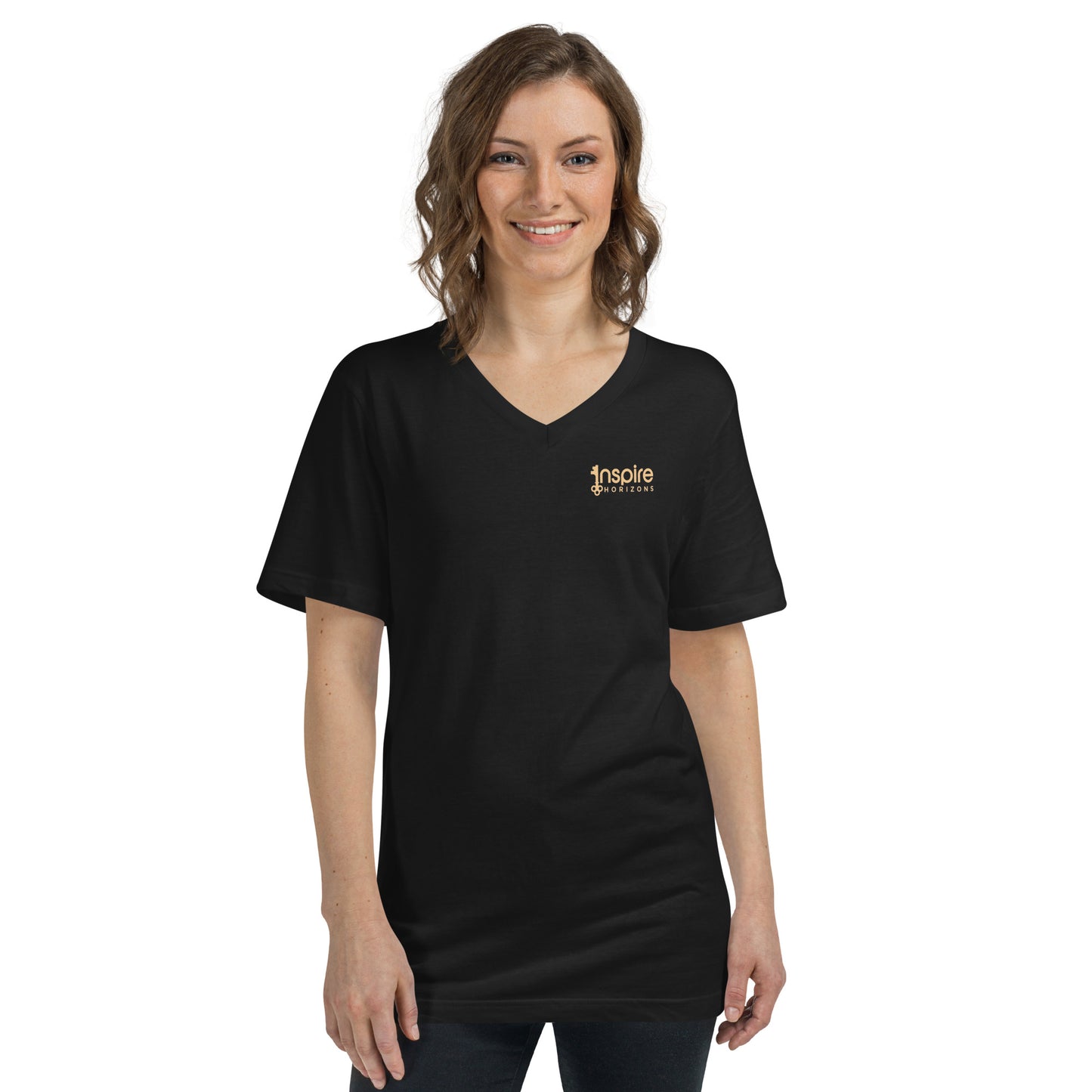 Unisex Short Sleeve V-Neck T-Shirt Inspire